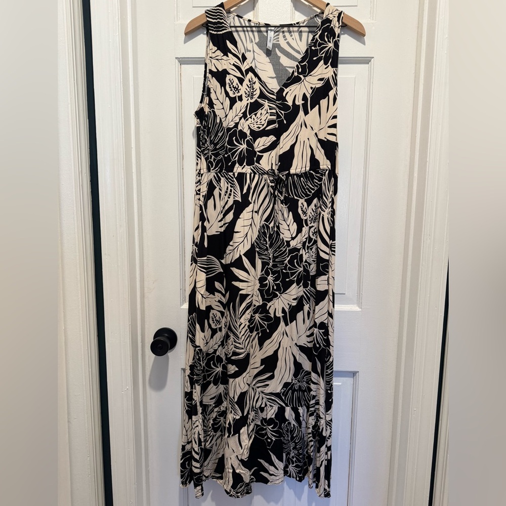 Mango Palm Printed Maxi Dress
